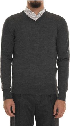 Hindustrie V-hals pullover - Heren - V-hals truien - Zwart - 2XL - Wol - Truien & Vesten