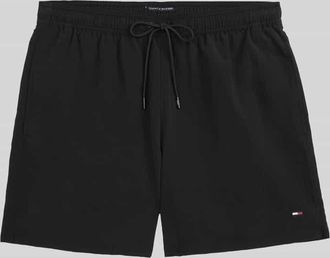 Tommy Hilfiger Regular Fit Badehose mit Logo Stitching in Black, Gr&ouml;&szlig;e XXL