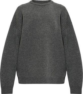 Balenciaga Wool Crewneck Sweater - Heren - Truien - Grijs - Maat: M Wol