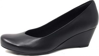 Clarks Flores Tulip Womens Wide Wedge Court Shoes 5 UK Black