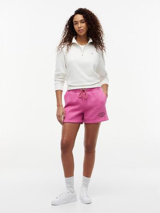 Tommy Hilfiger Womens Monotype Logo Sweatshort - Pink - XXL