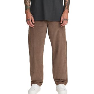 Rvca Vacancy Micro Corduroy Pants in Mushroom at Nordstrom, Size X-Large