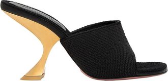 Amina Muaddi Zwart Goud Muiltjes - Dames - Muiltjes - Zwart - 37 1/2 EU - Schoenen