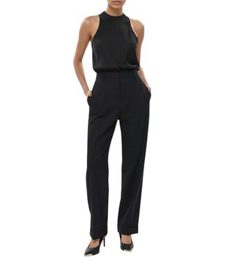 Dsquared2 Black Flat Front Pants