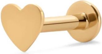 Made by Mary 14k Heart Stud Earring in 14K Solid Gold - Single at Nordstrom