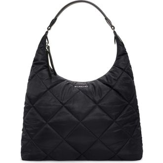 MZ Wallace Madison Quilted Nylon Shoulder Bag in Black at Nordstrom