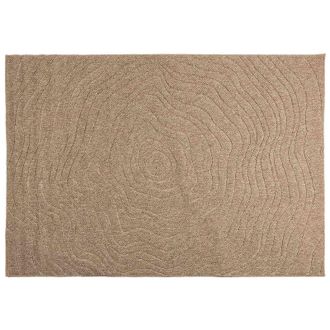 vidaXL Alfombras De &Aacute;rea Moir&eacute; Agira Natural 170 X 120 Cm Poli&eacute;ster Vidaxl