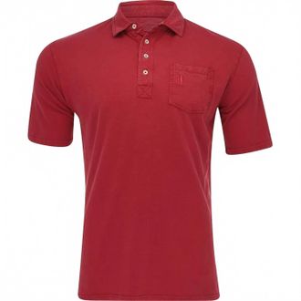 Johnnie-O Mens Coastal Wash Polo In Malibu Red