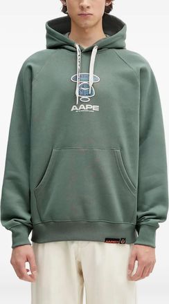 Aape By A Bathing Ape Felpa Moonface Logo con cappuccio - Verde