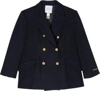 Patou Iconic blazer - women - Polyester/Virgin Wool/Cashmere - 40 - Blue