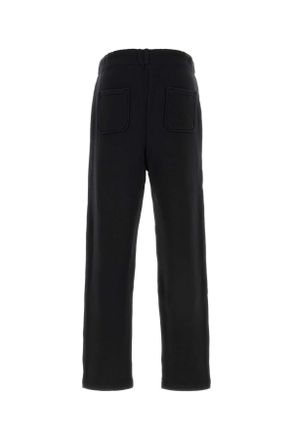 Autry Mens Black Cotton Joggers Jerseyblack Exterior: Pantaloni