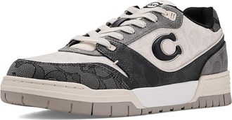 Coach Soho Sneaker In Signature Womens Shoes Black/Chalk : 9.5 M, Canvas