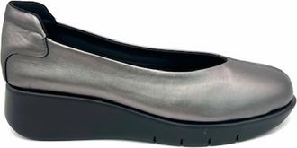 Saydo Womens Sonia Ballet Flat In Satin Anthracite