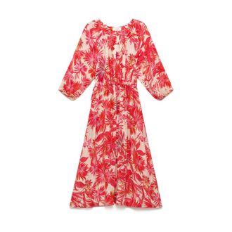 Maliparmi Midi Dresses, female, Red, Size: XL Botanical Jungle Dress