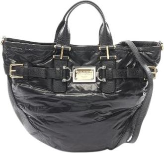 Dolce & Gabbana Pre-owned Leather 2way Tote Bag - Dames - Vintage Shopper - Zwart - ONE Size - Leer - Vintage