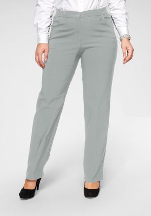 KjBrand Stretch-Hose KJBRAND Babsie Bengaline: Bequemer Oberschenkel, Damen, Gr. 42, N-Gr, silber, Web, Obermaterial: 80% Viskose, 17% Polyamid, 3% Elasthan, 