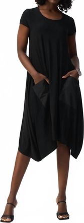 Joseph Ribkoff Silky Knit Midi Cocoon Dress In Black