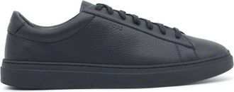 HUGO BOSS Sneakers, male, Black, 6 UK, Grained leather Trainers, black color