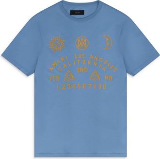 Amiri Carolina Blue Ouija Board Tee