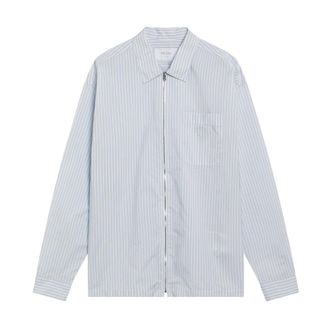 Prada Casual Shirts, male, Blue, Size: XL Zip-fastening Shirt