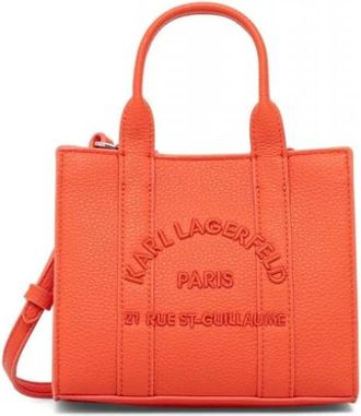 Karl Lagerfeld Dames, Tassen, Oranje, Maat: ONE Size Poliester