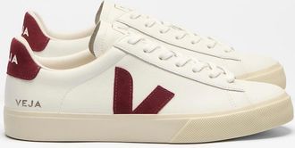 Veja Womens VEJA Campo Leather Womens Trainers - White/Garnet - Size: 8