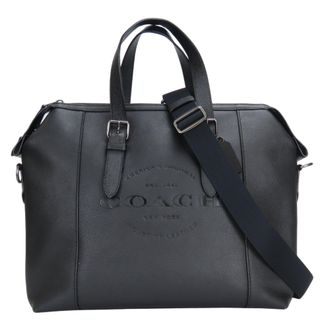 Coach Black Leather Briefcase Tote Bag (Pre-Owned)