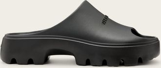 AllSaints Womens Polyurethane Eclipse Flatform Logo Sliders, Size: UK 4/ US 7/ EU 37