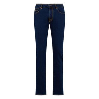 Moorer Straight Jeans, male, Blue, Size: W30 Classic Straight-Leg Jeans