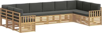 vidaXL Conjunto De Sof&aacute;s De Exterior 7 Uds. Blanco Y Antracita Vidaxl