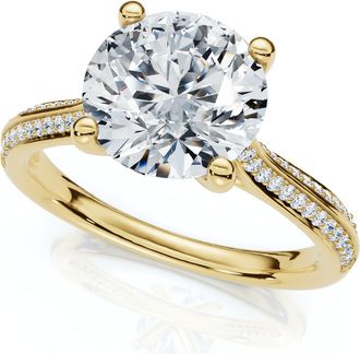 Pompeii3 Certified 2 1/4 - 6 1/4Ct Diamond Engagement Ring 14k Gold Lab Grown