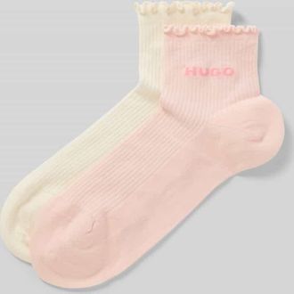 HUGO BOSS Str&uuml;mpfe aus Baumwoll-Mix im 2er-Pack Modell LETTUCE in Rosa, Gr&ouml;&szlig;e 35-38