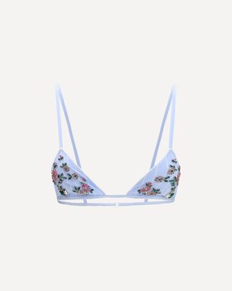 Dolce & Gabbana Reggiseno in popeline rigato con ricamo Woman 1