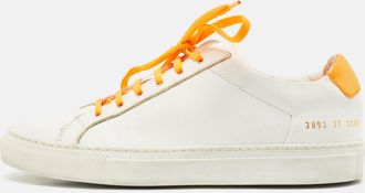 Common Projects White Leather Achilles Low Top Sneakers