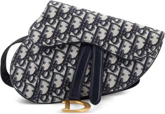 Dior Saddle Oblique Canvas belt bag - Blu