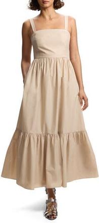 Theory Dr. Soft Tiered Maxi Sundress in Soft Gold at Nordstrom Rack, Size 12