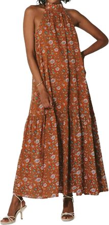 Cleobella Wilder Ankle Dress In Terracotta Floral