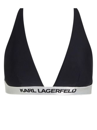 Karl Lagerfeld Triangel bikinitop - Zwart