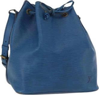 Louis Vuitton Pre-owned Bucket Bag - Dames - Vintage Tas - Blauw - ONE Size - Leer - Vintage
