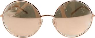 Dolce & Gabbana DG2215K Gold Metal Round Shades Eyewear Womens Sunglasses (Pre-Owned)