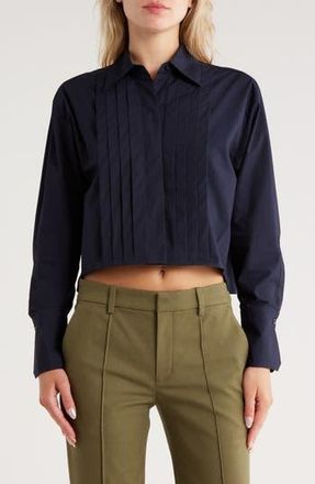 A.L.C. Cam Cotton Button-Up Shirt in Maritime Navy at Nordstrom Rack, Size 2