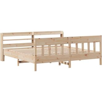 vidaXL Vidaxl - Estructura De Cama Sin Colch&oacute;n Madera Maciza De Pino 200x200 Cm