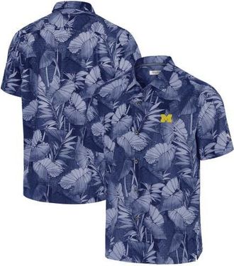 Tommy Bahama Mens Tommy Bahama Blue Michigan Wolverines Coast Nuevo Fronds Button-Up Shirt at Nordstrom, Size Medium