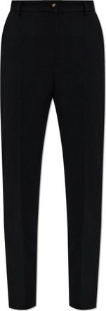 Dolce & Gabbana Crisp-Creased Broek - Dames - Slim Fit Broeken - Zwart - S - Wol - Broeken