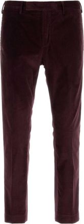 Pantaloni Torino Maroon Slim Corduroy Trousers