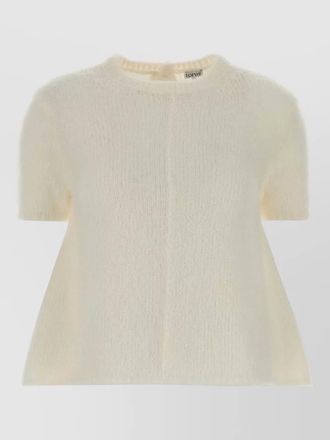 Loewe stretch mohair blend sweater short sleeves crew neck