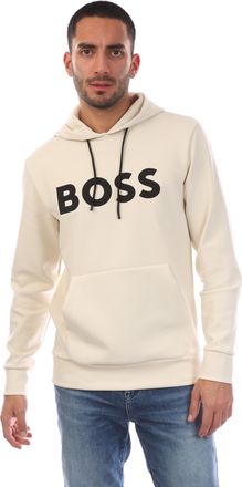 HUGO BOSS Mens Soody Zone Sweatshirt in White Cotton - Size Medium