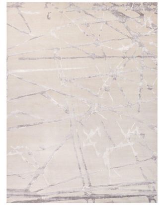 Exquisite Rugs Space Age Hand-Knotted New Zealand Wool & Silk-Blend Rug