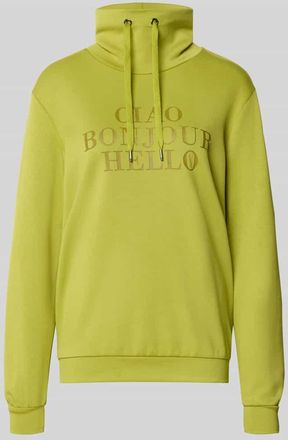 Soyaconcept Sweatshirt mit Stehkragen und Statement-Print in Lind, Gr&ouml;&szlig;e XXL