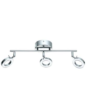 Eglo Eglo Naudella 3 Light Integrated Led Fixed Track Light With Chrome Finish & Adjustable Lamp Heads